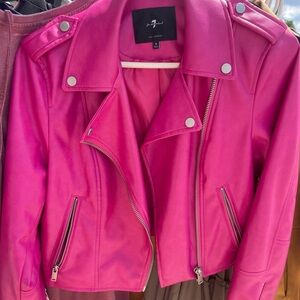 7 For all mankind leather jacket